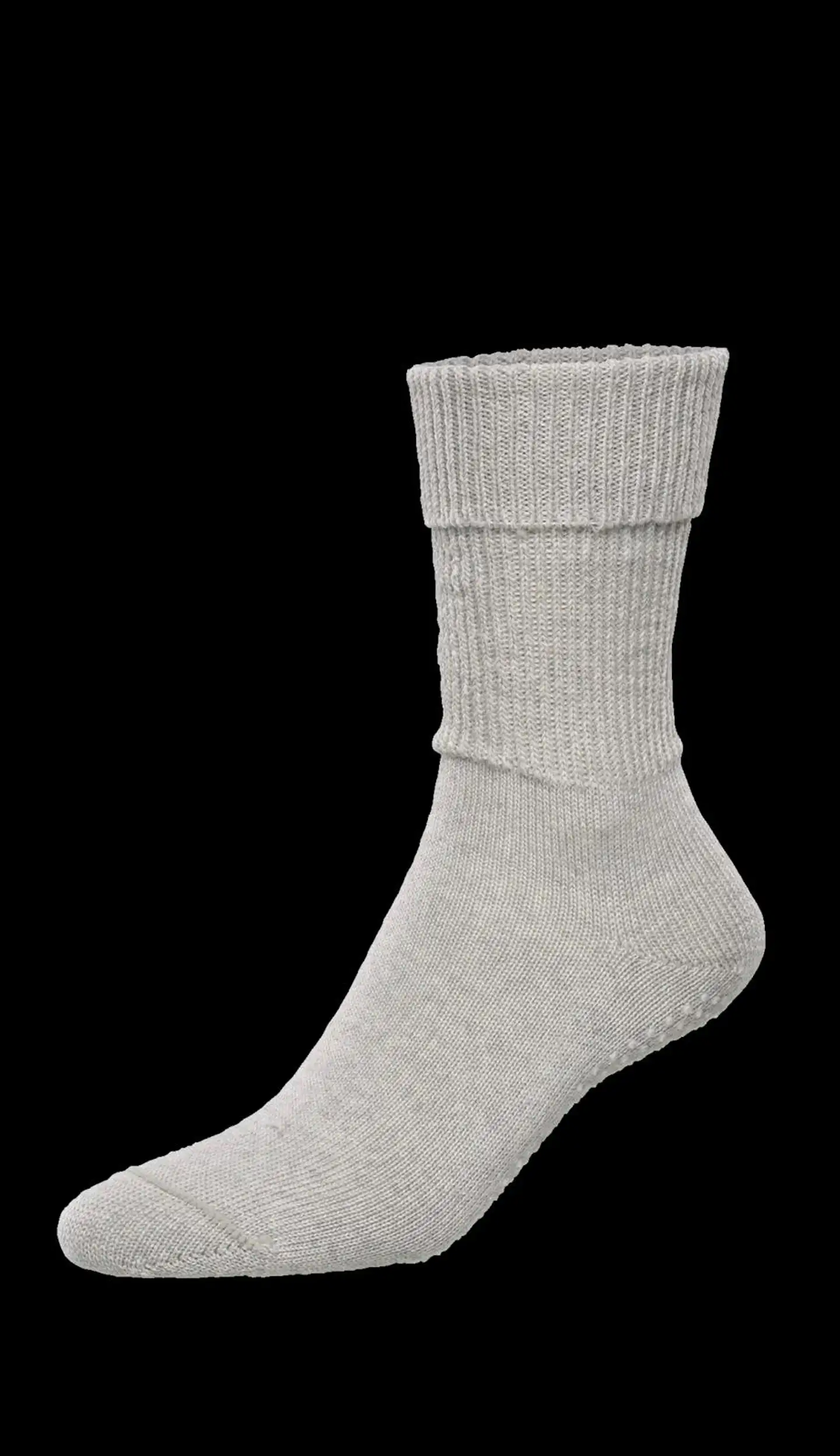 Sidoste naisten Saimi ja Lauri puristamattomat liukuestevillasukat - V.harmaa