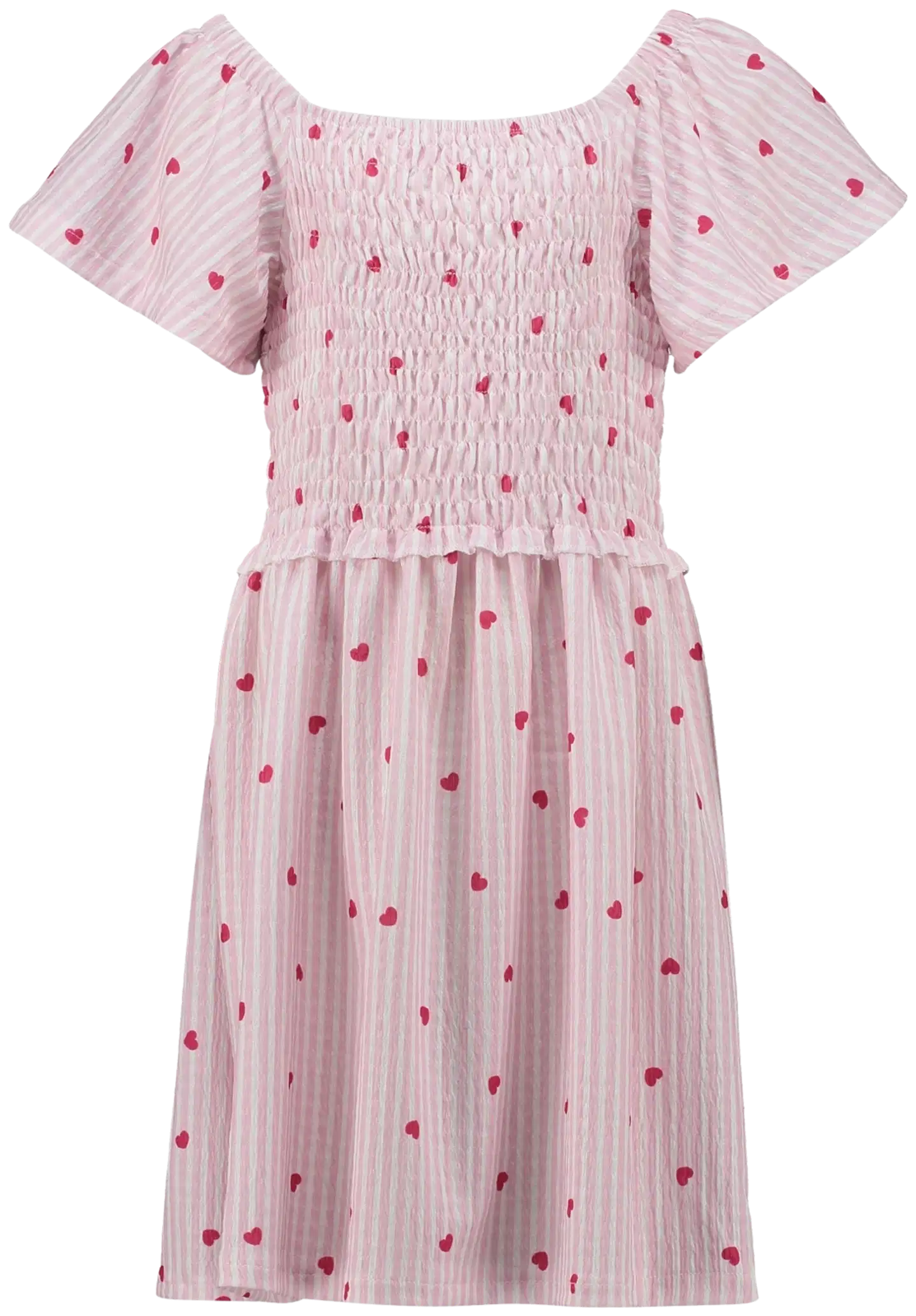 Hailys lasten mekko Al44ma - pink stripe/red heart - 1