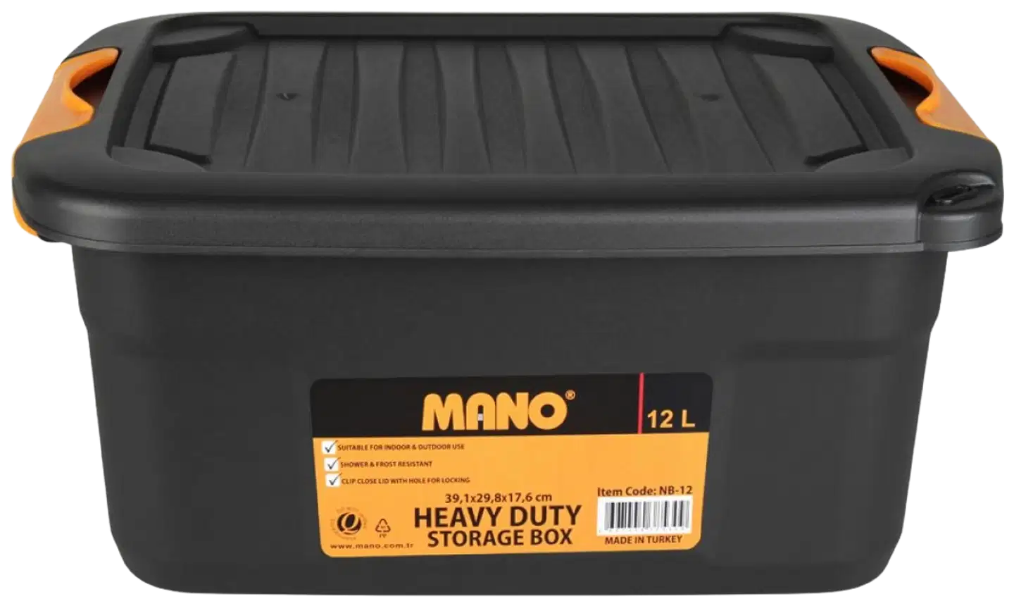 MANO varastolaatikko 12l musta - 1