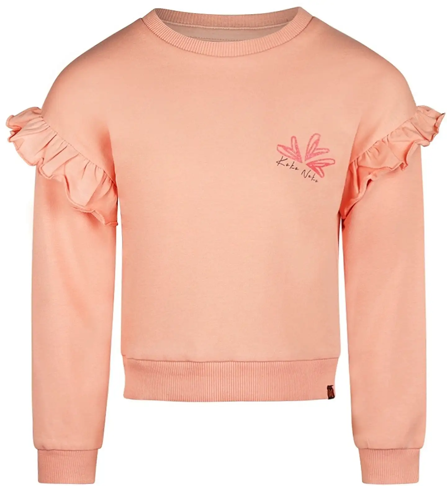 Kokonoko lasten collegepusero, jossa röyhelöitä O56939 - Dusty Pink - 1