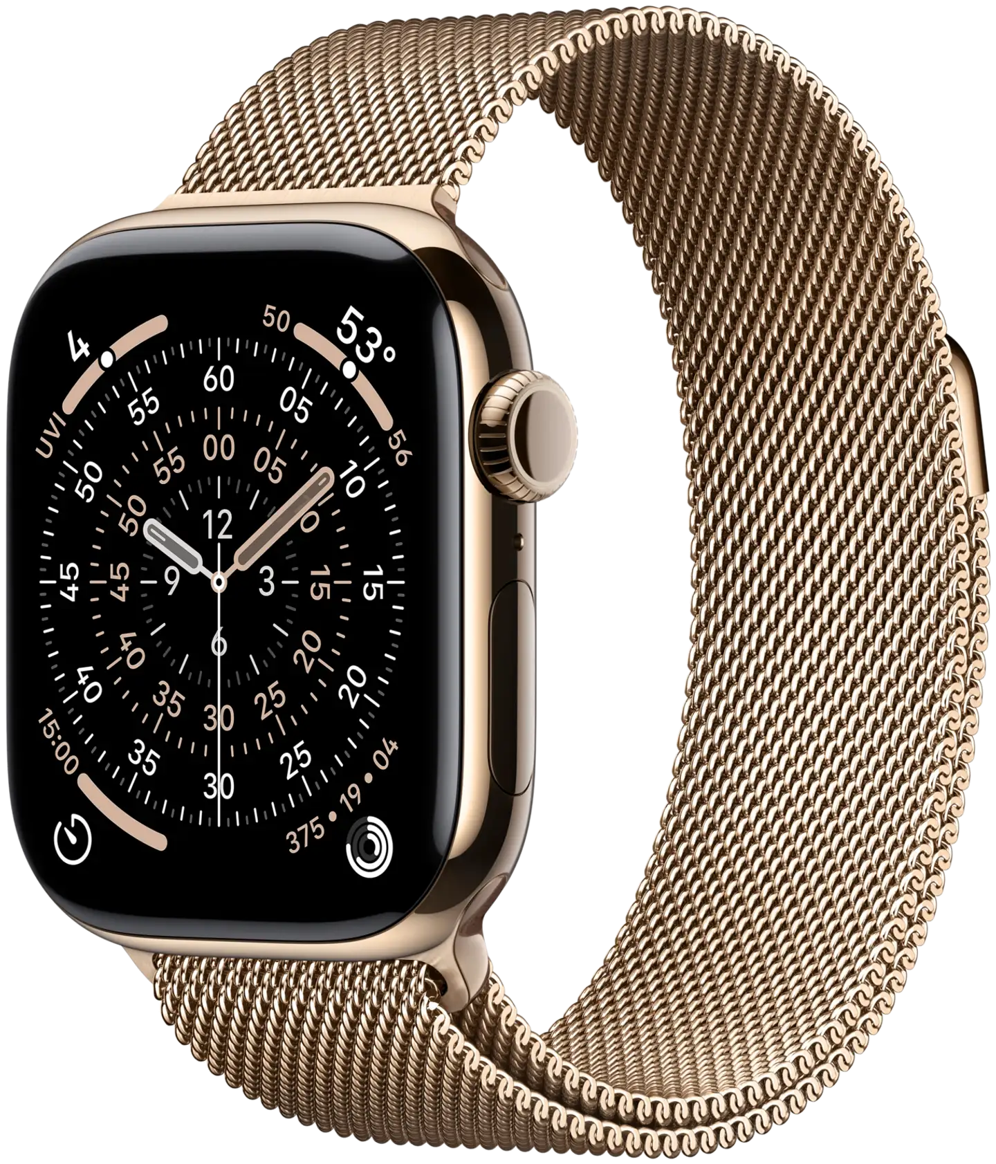 Apple Watch Series 11 GPS + Cellular 42mm kultatitaani kotelo, kultatitaani Milanese ranneke - MF8Y4QN/A - 2