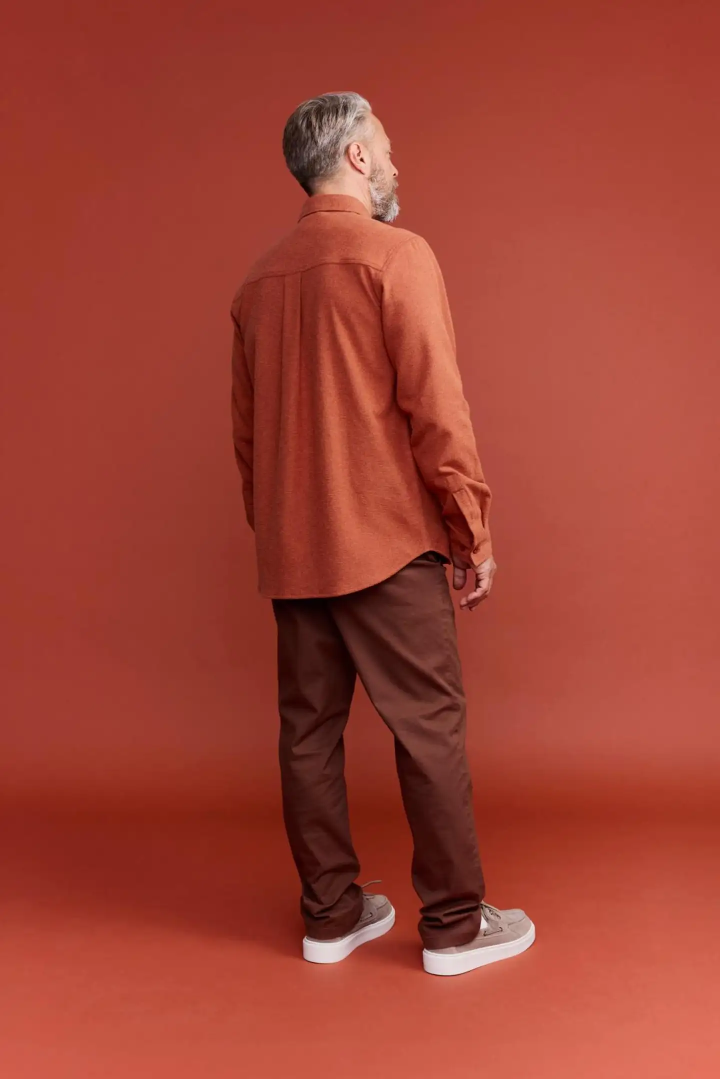 Finlayson miesten flanellipaita Twill - Rusty brown - 5