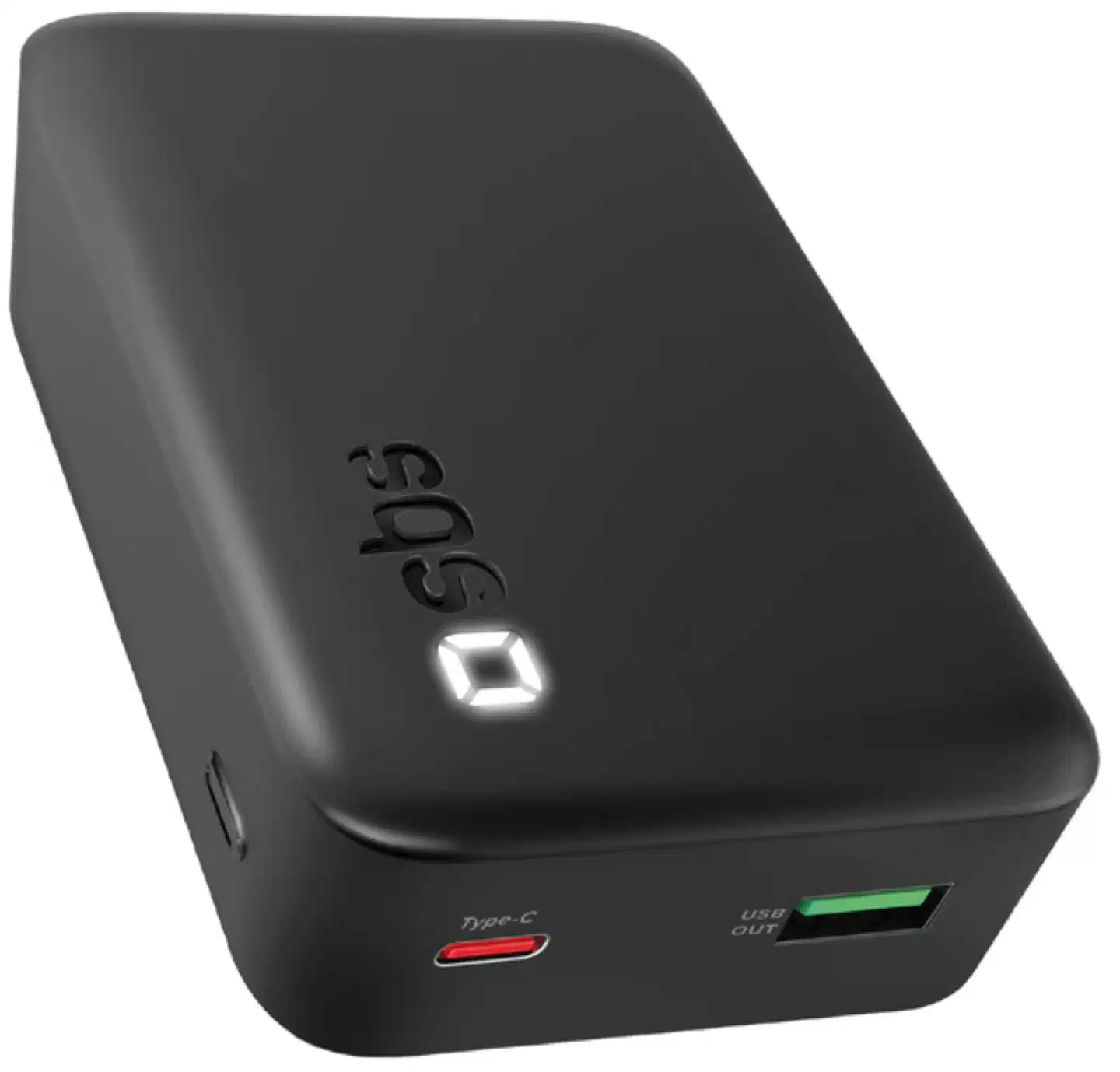 SBS varavirtalähde 20000 Mah Led Usb-A + Usb-C musta