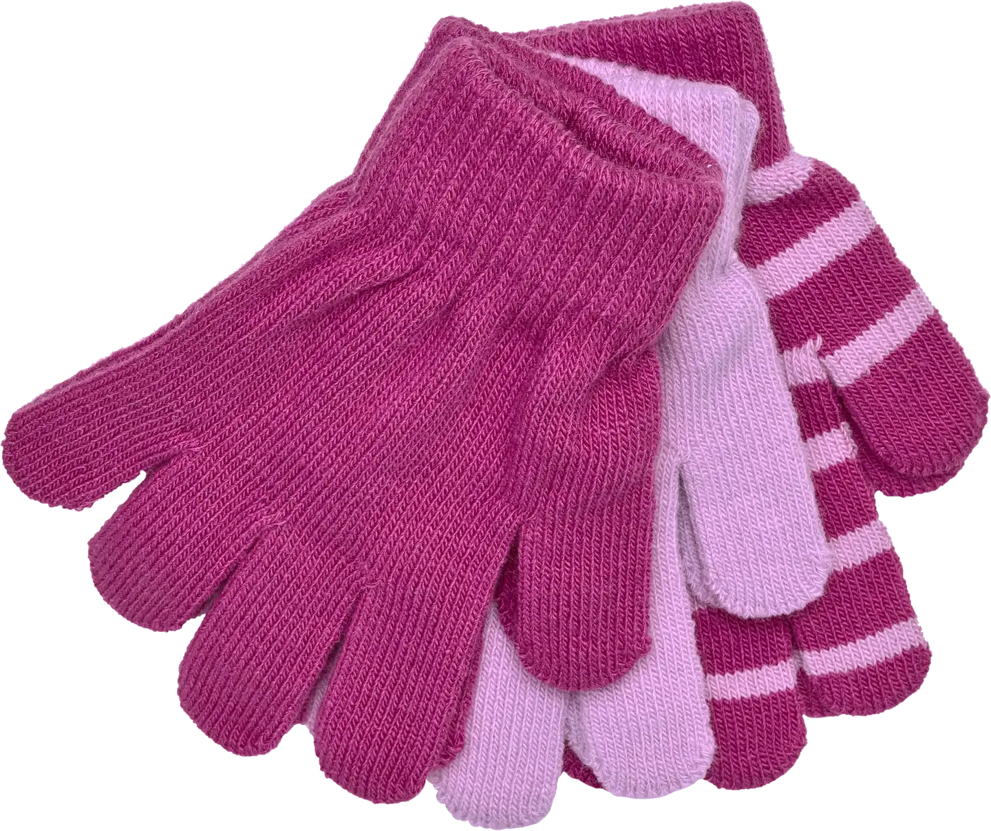 Ciraf lasten stretch-sormikkaat 3-pack 237C062044 - Lilac/pink stripe