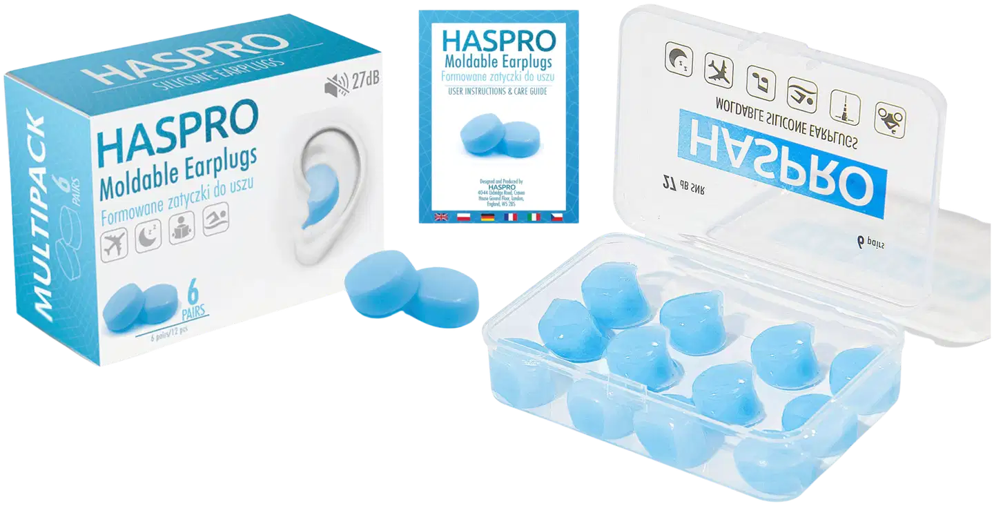 Haspro MOLDABLE silikonikorvatulpat sininen 6 paria - 1