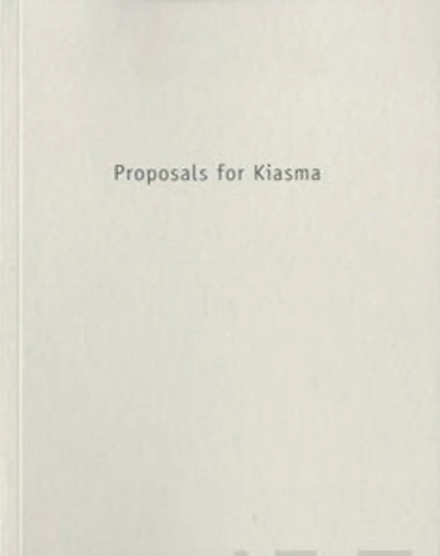 Liversidge, Proposals for Kiasma