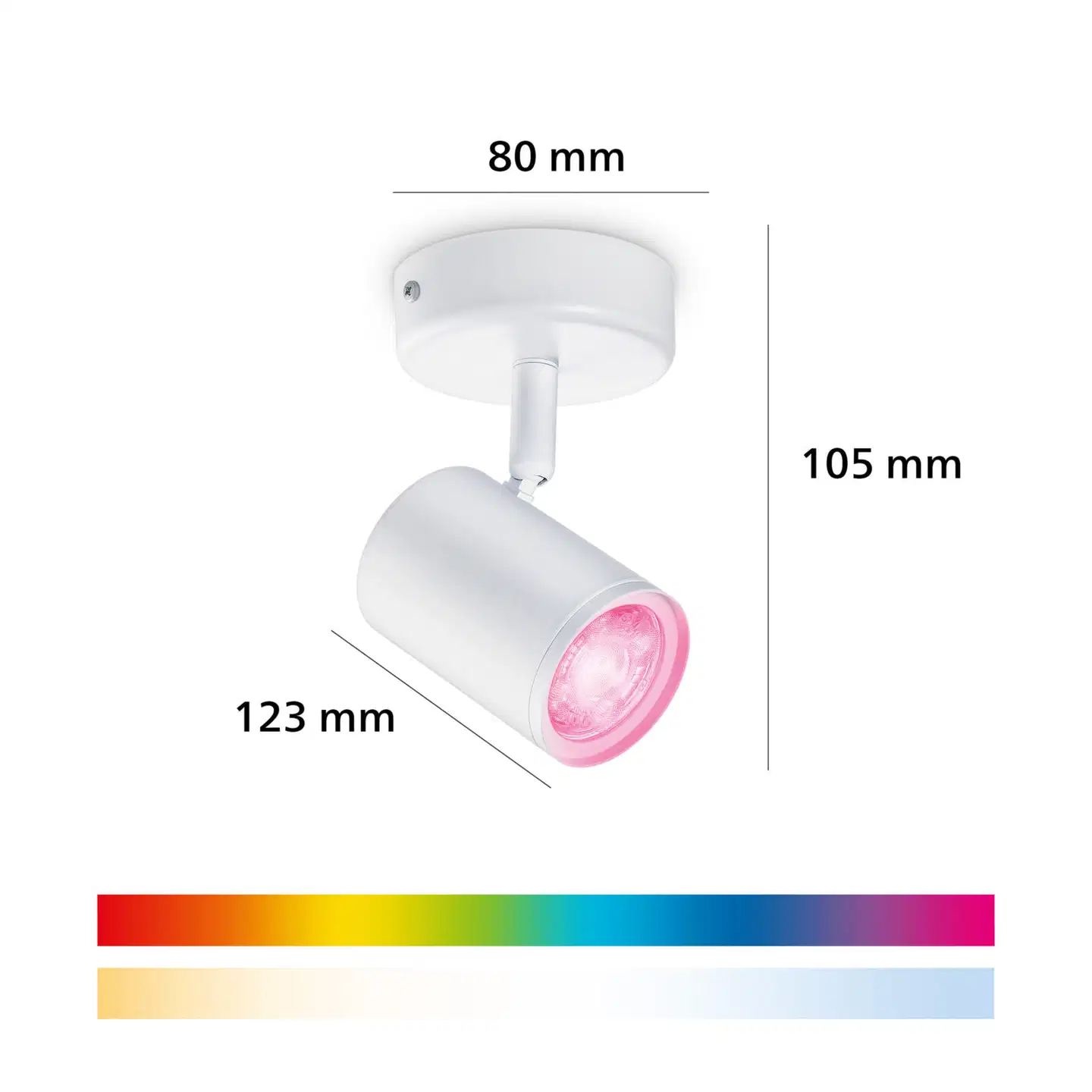 Philips Smart Lighting BOS kohdevalaisin GU10 5W RGB + säädettävä valkoinen kaukosäätimellä - 2