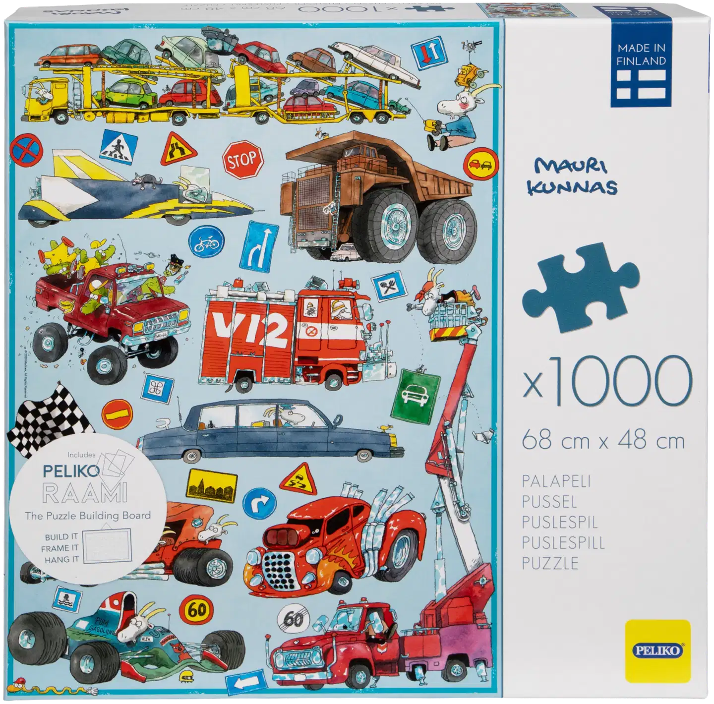 Peliko palapeli Mauri Kunnas 1000 palaa Hauskat Autot - 2