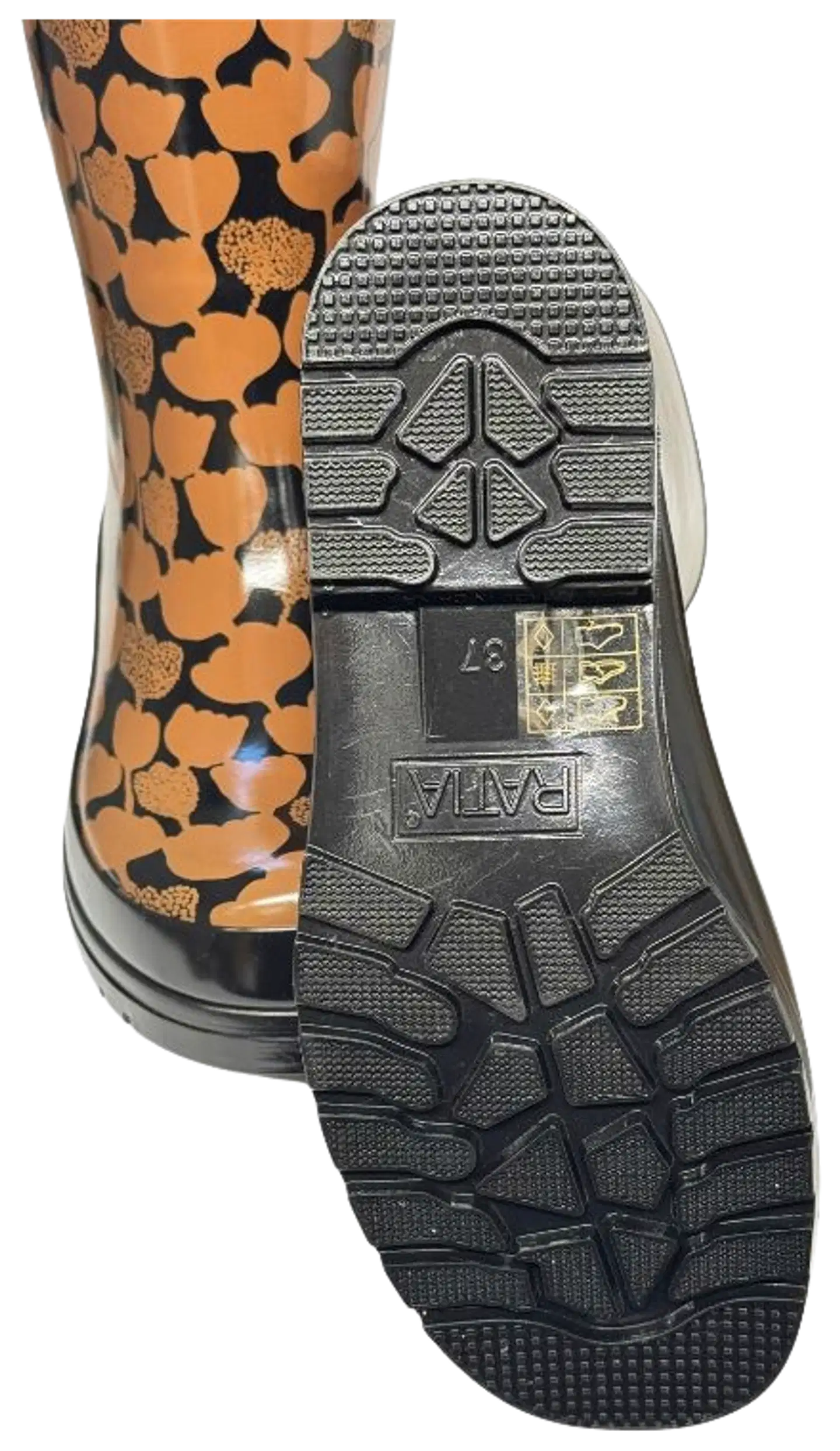 Ratia naisten kumisaapas Ulpukka Brown High - Musta/ruskea - 3