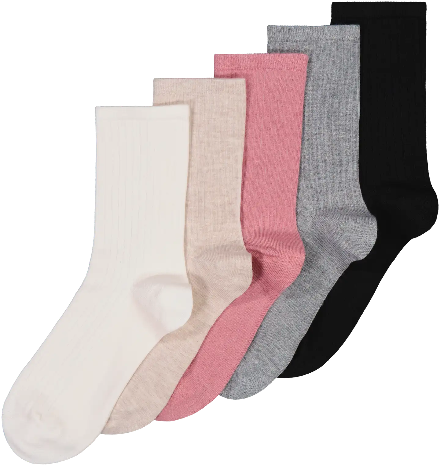 House naisten nilkkasukat bambu 214H062503 5-pack - Pink/grey/black