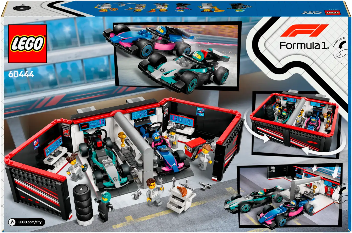 LEGO® City 60444 F1®-talli ja Mercedes-AMG ja Alpine-autot - 3