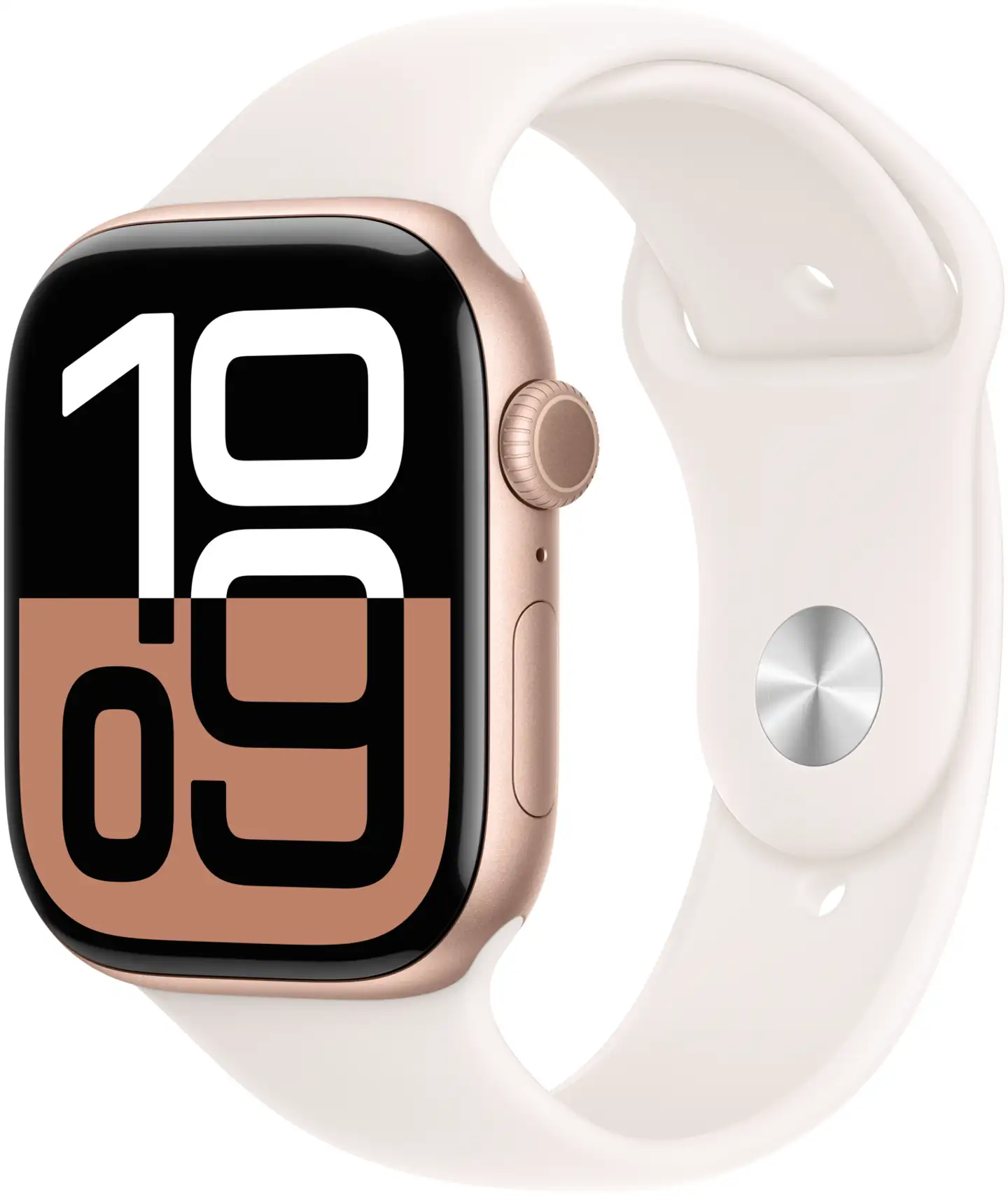 Apple Watch Series 10 GPS 46mm Rose Gold alumiinikotelo, Light Blush Sport ranneke - S/M - MWWT3QN/A - 2