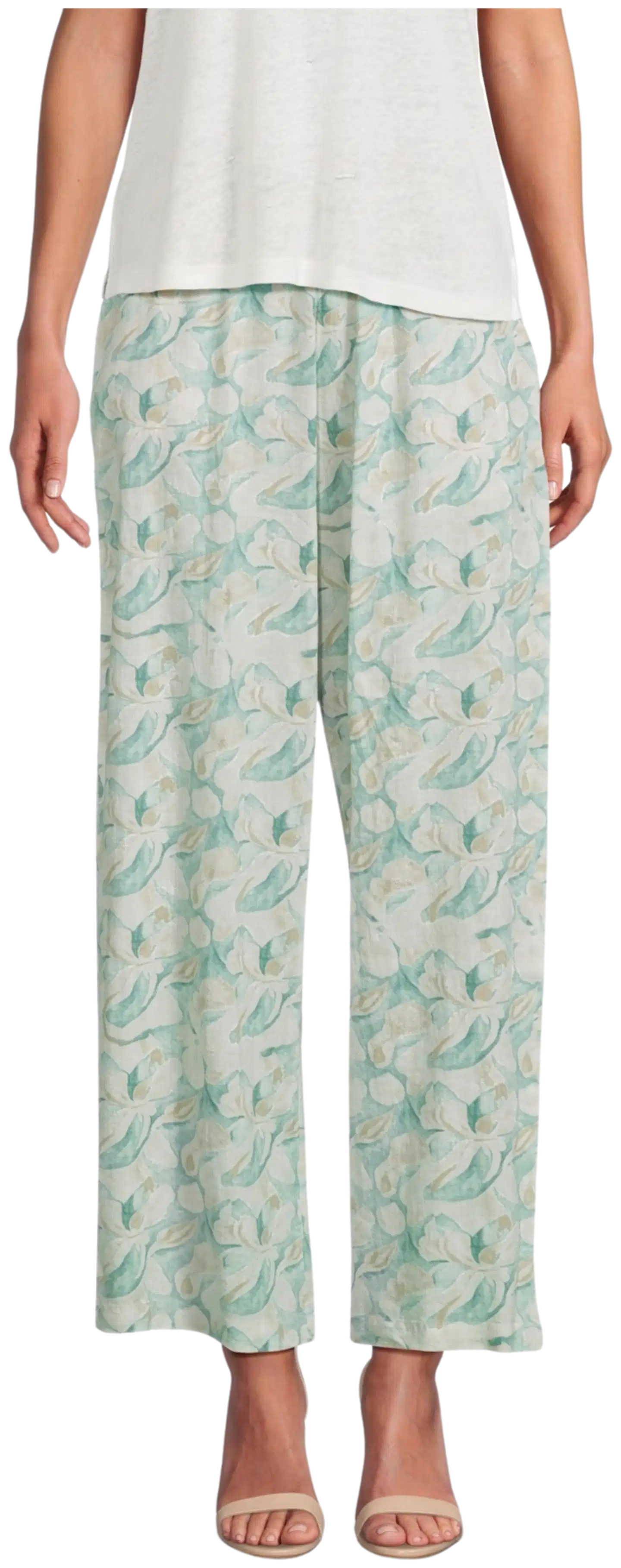 London Fog naisten pellavasekoitehousut 222L261709 - Multicolor - 1