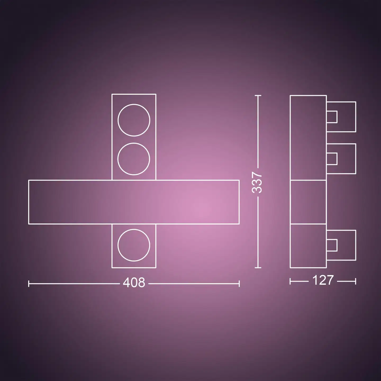 Philips Hue Centris -kattovalaisin kolmella kohdevalolla 25W 2000-6500K 2960LM musta - 2
