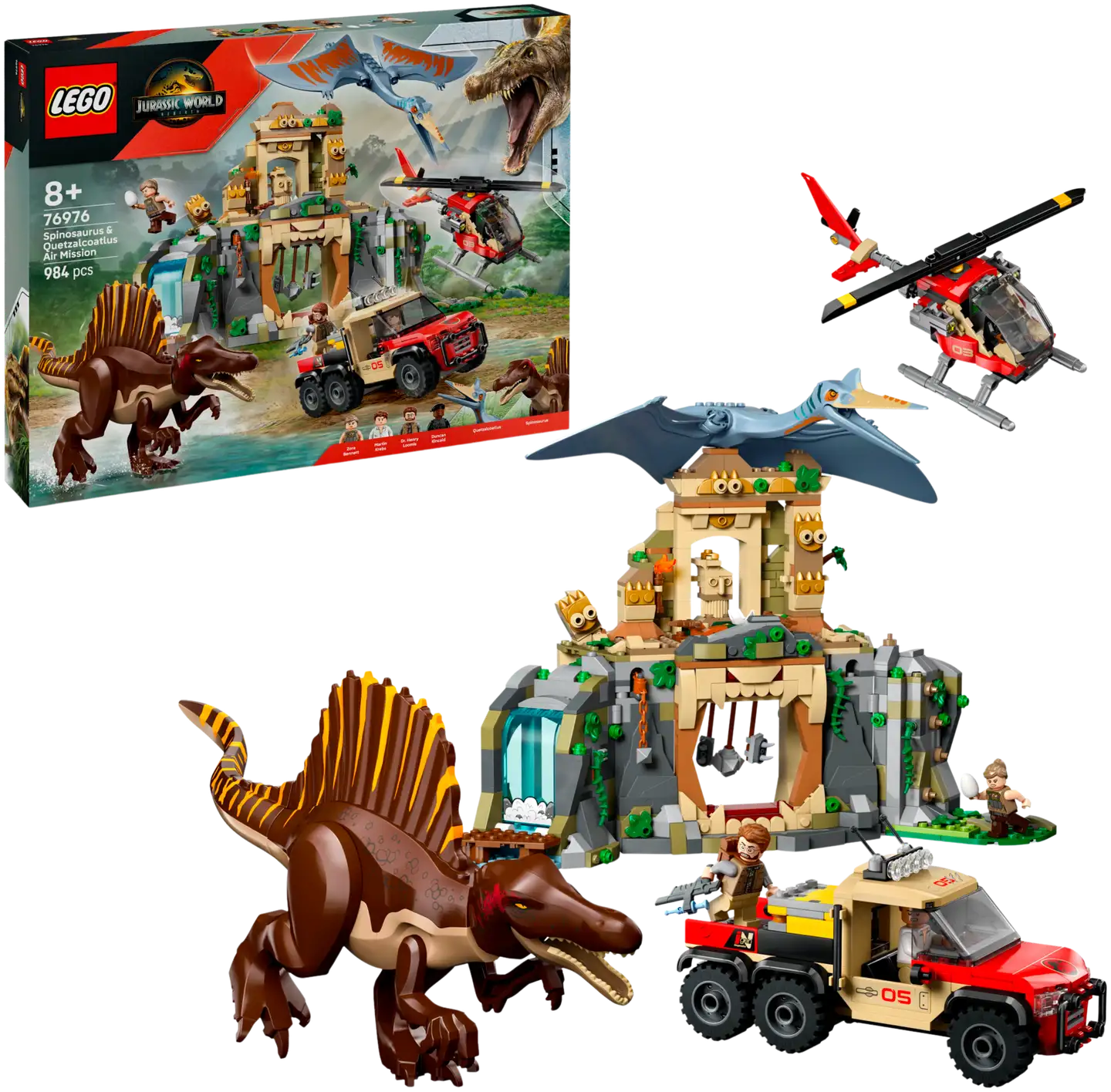 LEGO® Jurassic World Spinosauruksen ja Quetzalcoatlusin pako lentäen 76976 - 1