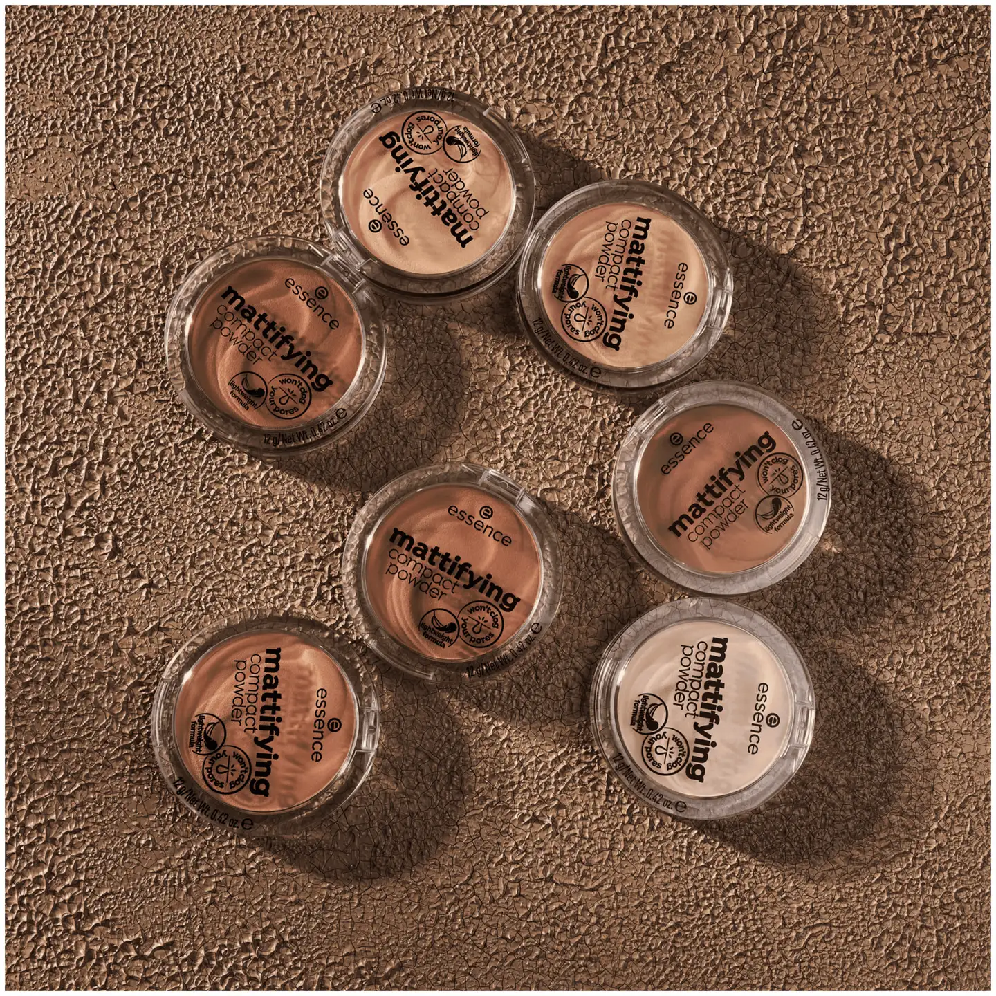 essence mattifying compact powder 10 light beige 12 g - Light Beige - 4