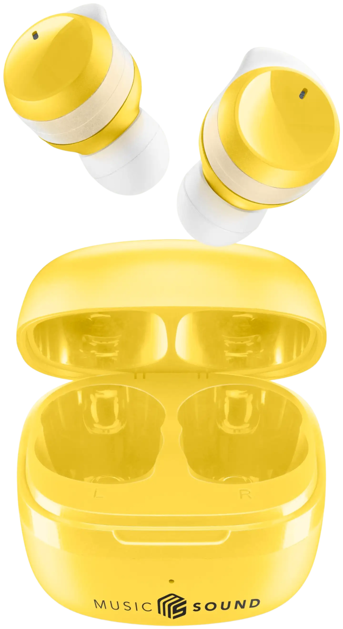 MusicSound Bluetooth nappikuulokkeet Flow keltainen - 1