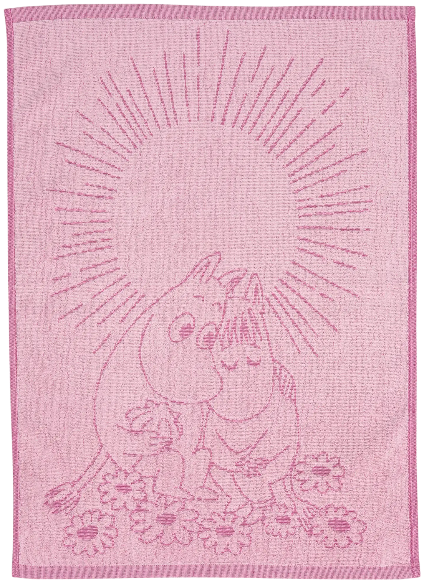 Moomin Arabia Muumikäsipyyhe 50x70 Sydänkäp. v.pun.GOTS