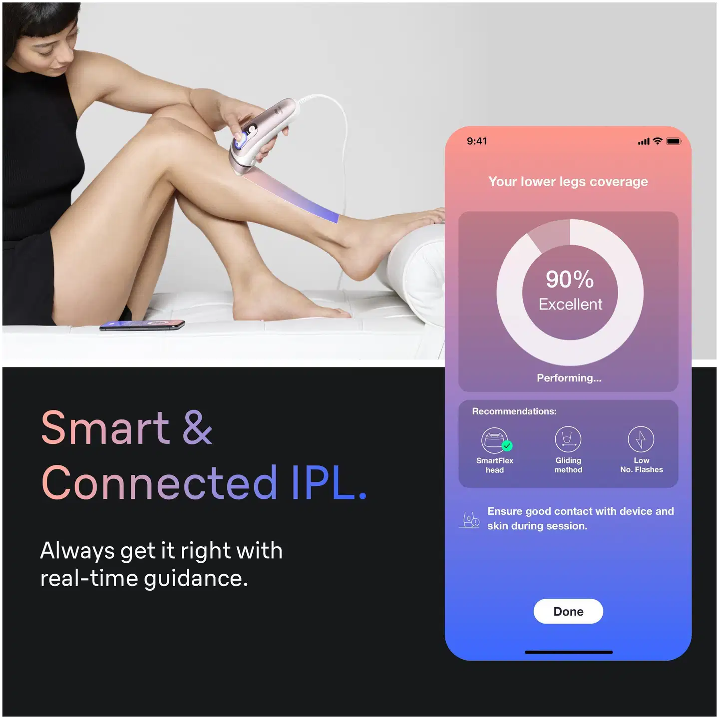 Braun Smart IPL Skin i·expert ihokarvanpoistolaite, 2 Smart-käsittelypäätä PL7211 - 6