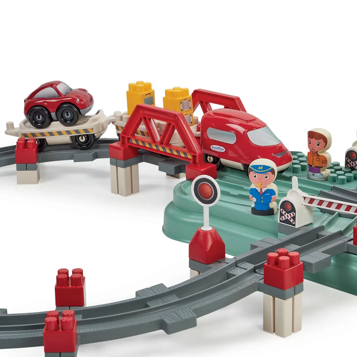 Ecoiffier - Abrick - Taajamajunarata -leikkisetti - 8