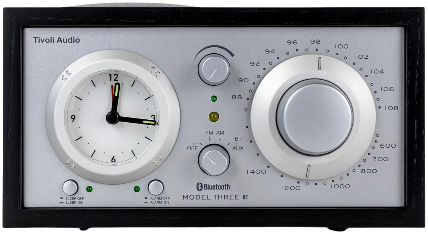 Tivoli Audio Bluetooth-kelloradio Model Three BT USB-C musta/hopea - 1