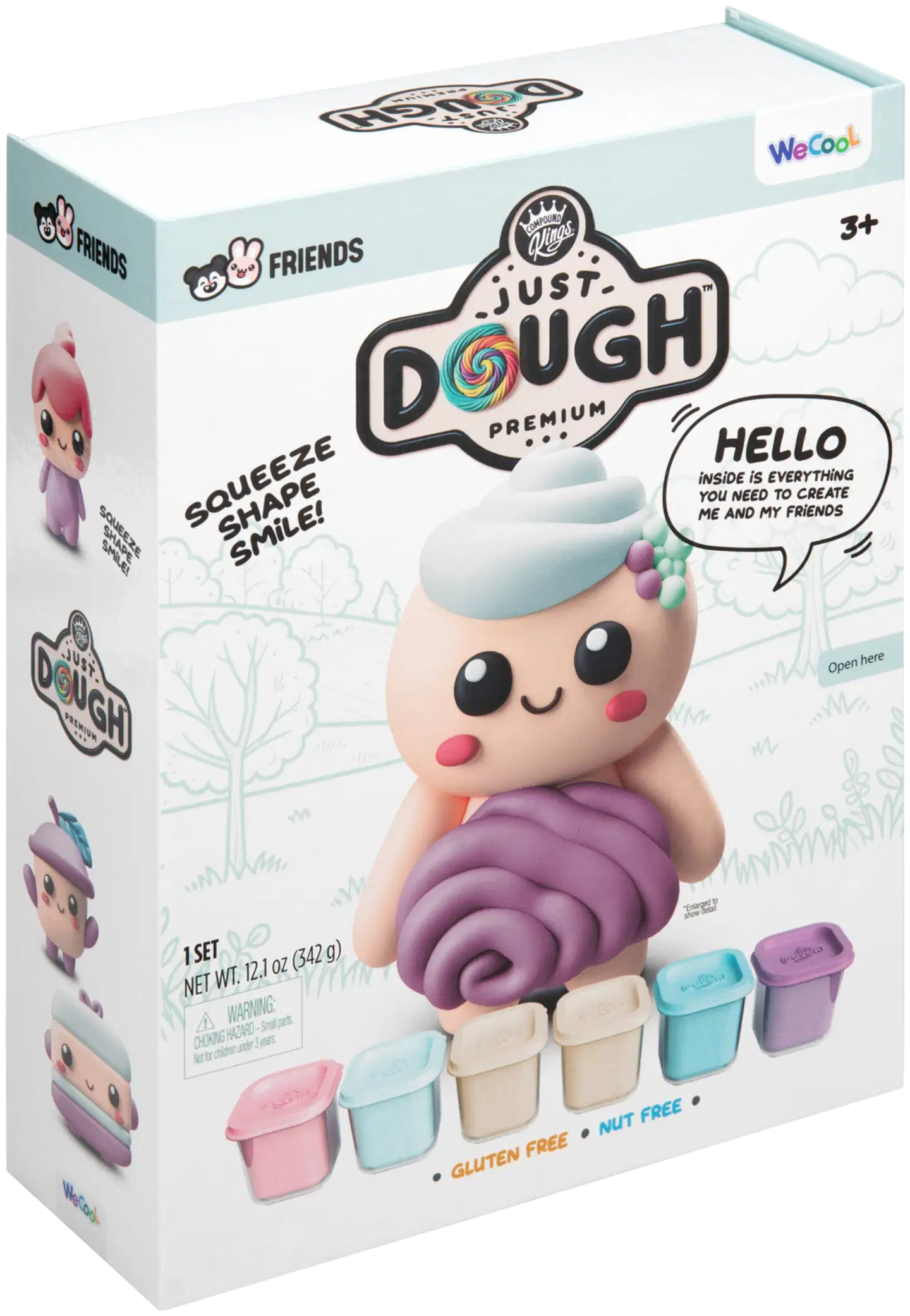 Just Dough kiharakarakteri muovailuvahasetti 6x57 g - 3