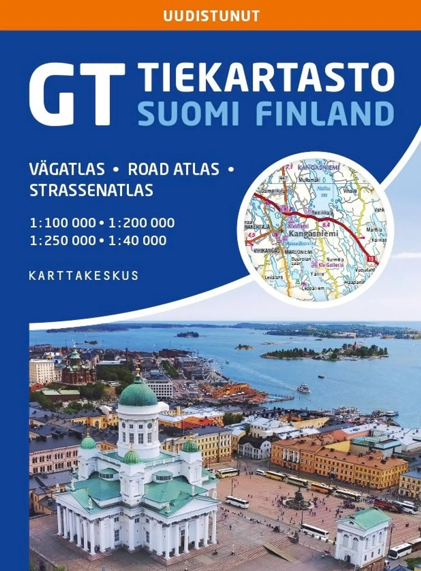 GT Tiekartasto Suomi Finland 1:250 000 / 1:200 000 / 1:100 000 / 1:40 000