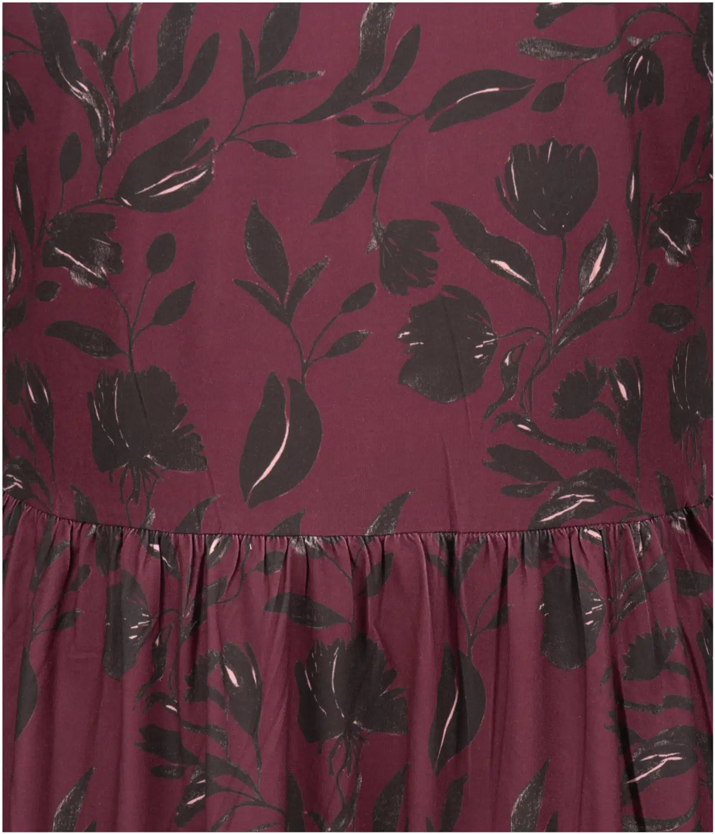 House naisten kuosillinen kietaisumekko 218HP34603, D-mitoitus - Burgundy AOP - 3