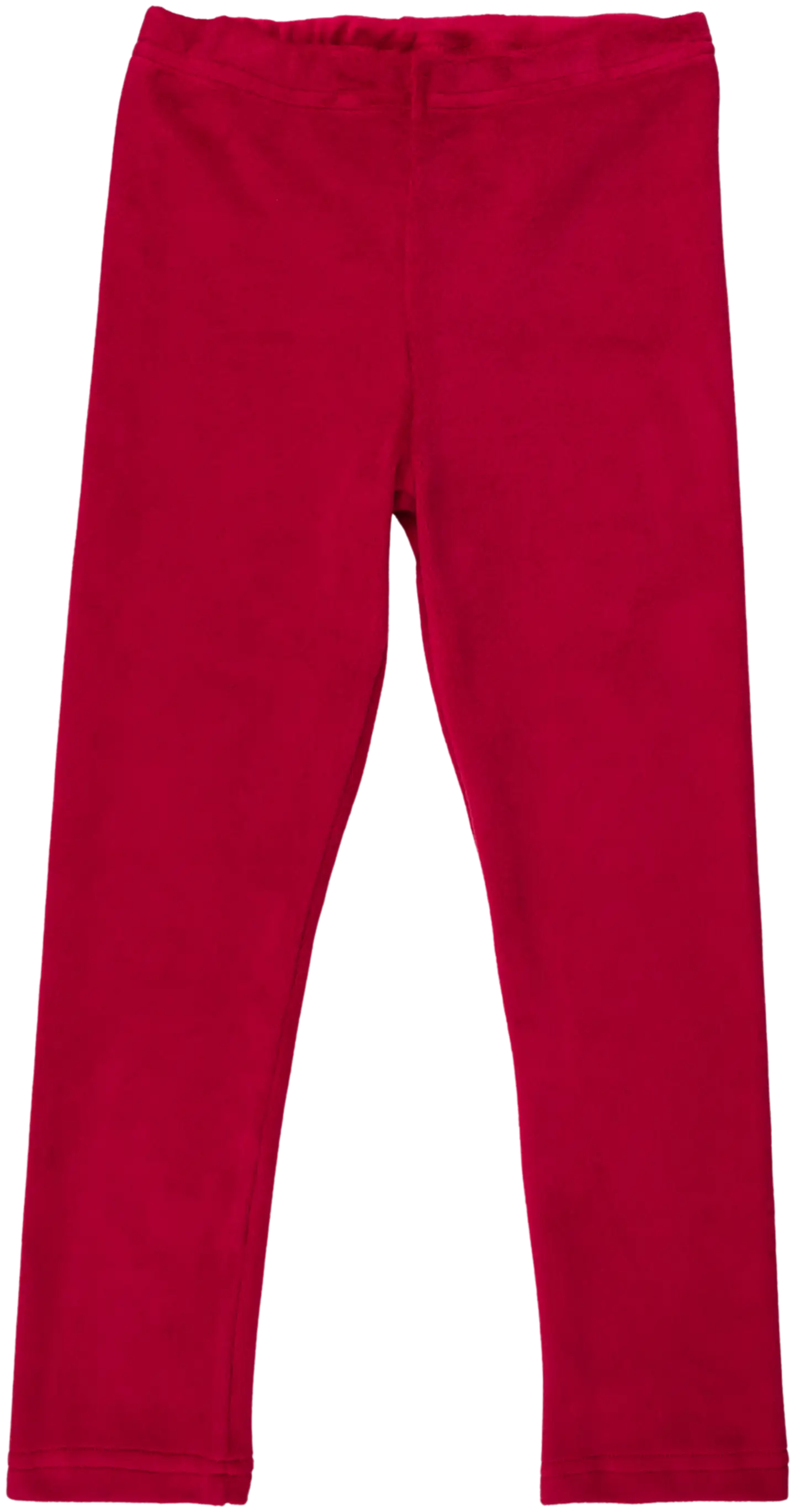 Ma-ia family lasten velour leggingsit 203434 - Tummanpunainen