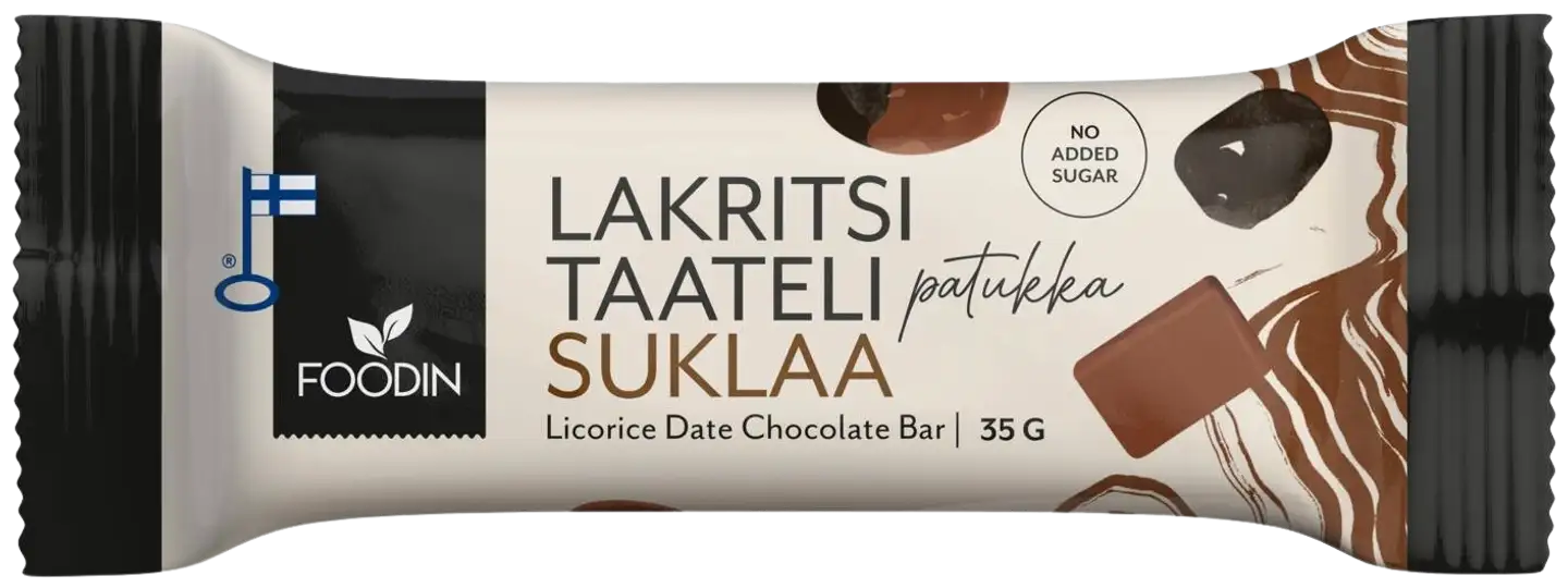 Foodin Lakritsitaatelipatukka Suklaa 35g