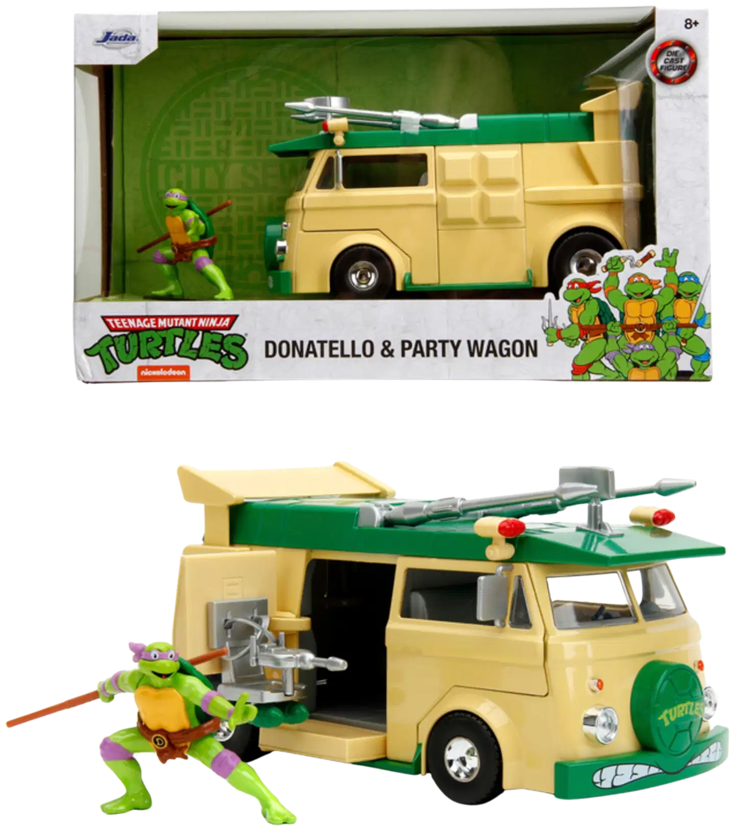Jada Donatello jaTurtles Party Wagon, 20 cm, 1:24, die-cast - 1