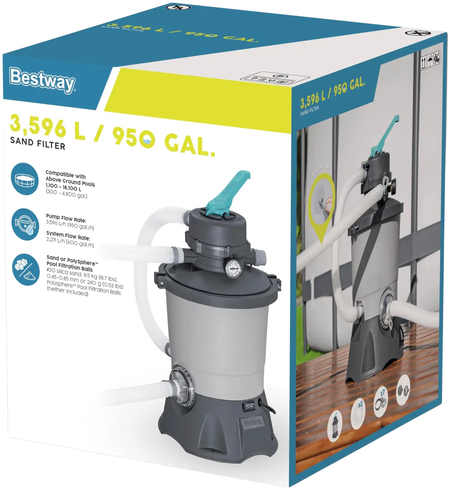 Bestway 3 596 L hiekkasuodatinpumppu - 3