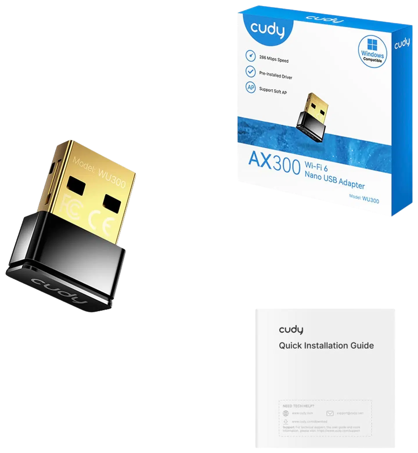 Cudy langaton sovitin WU300 - 4