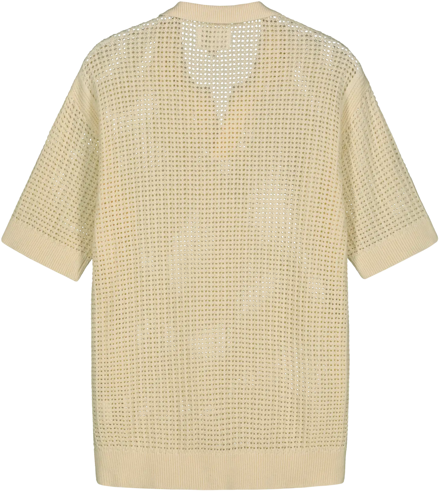 WKLY. miesten lyhythihainen neulepoolopaita 195W152514 - Cream - 2