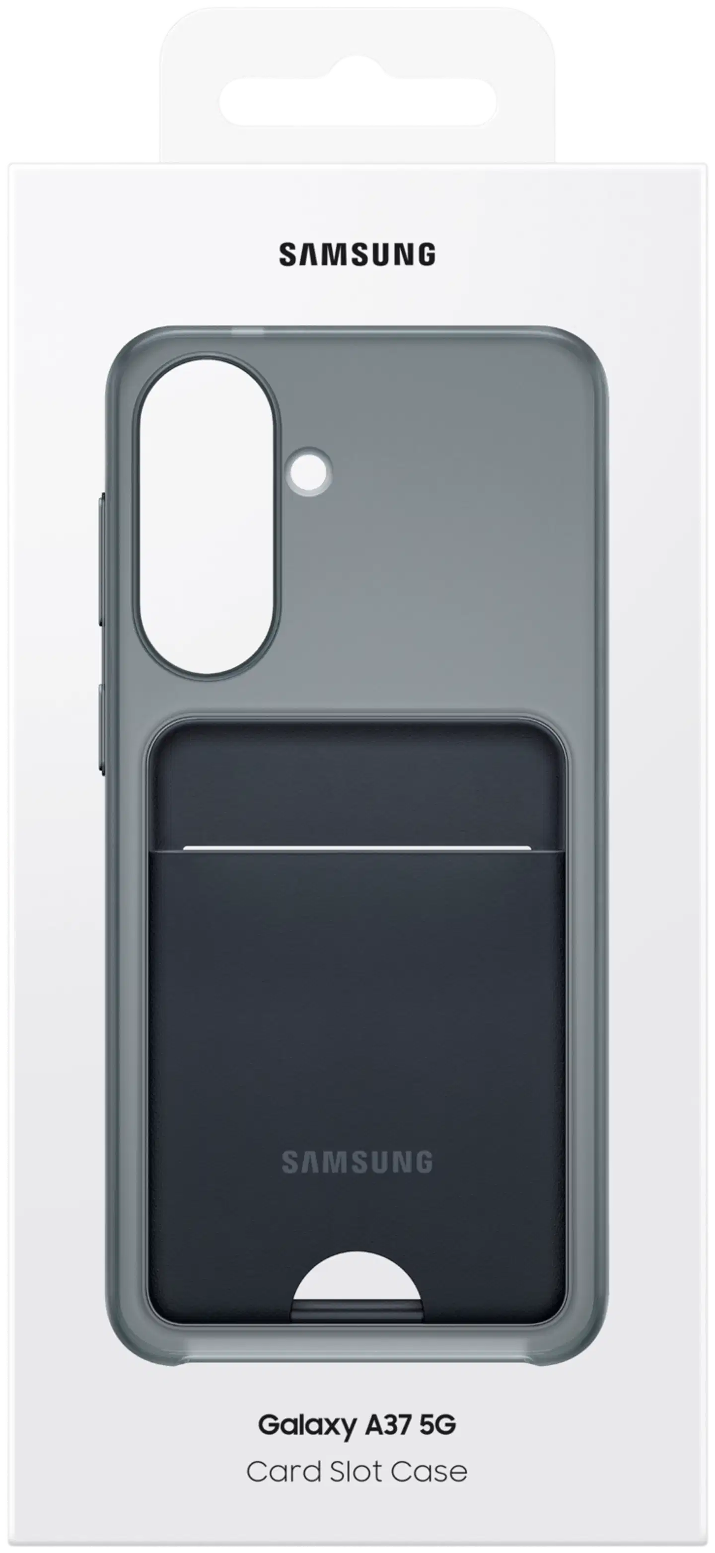 Samsung A37 korttitaskullinen suojakuori musta - 7