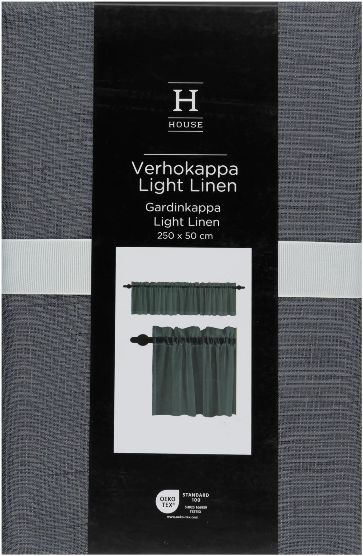 House verhokappa Light Linen 250x50 cm tummanharmaa - 1