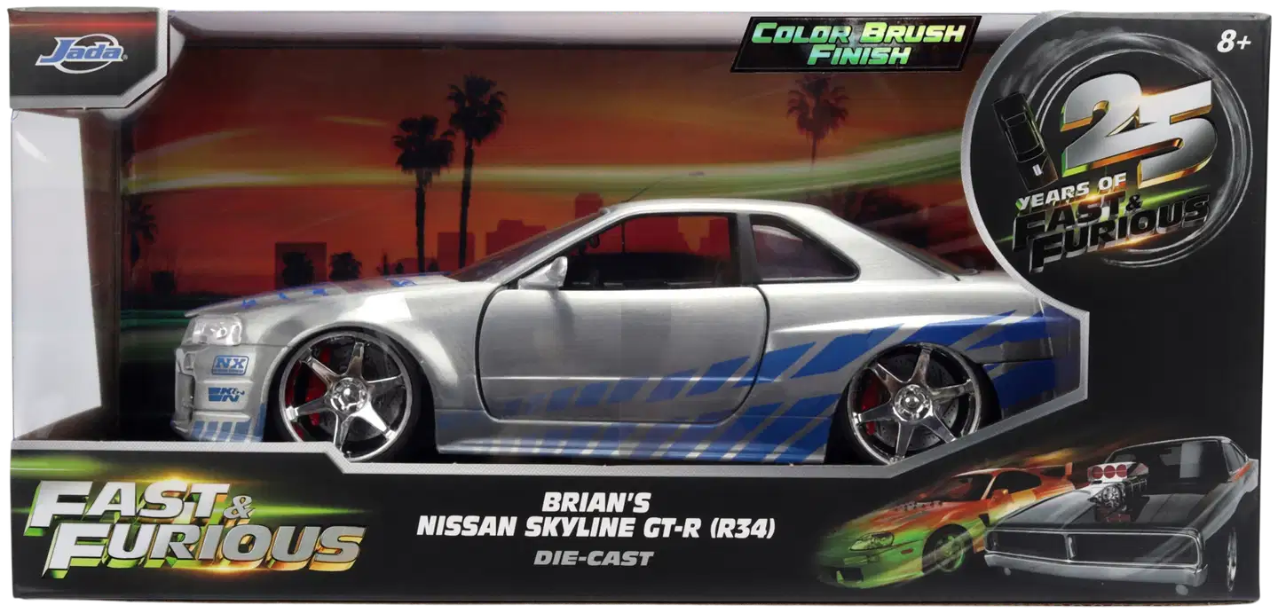 Jada - Fast & Furious Anniversary Nissan Skyline 1:24, 19 cm, die-cast - 1