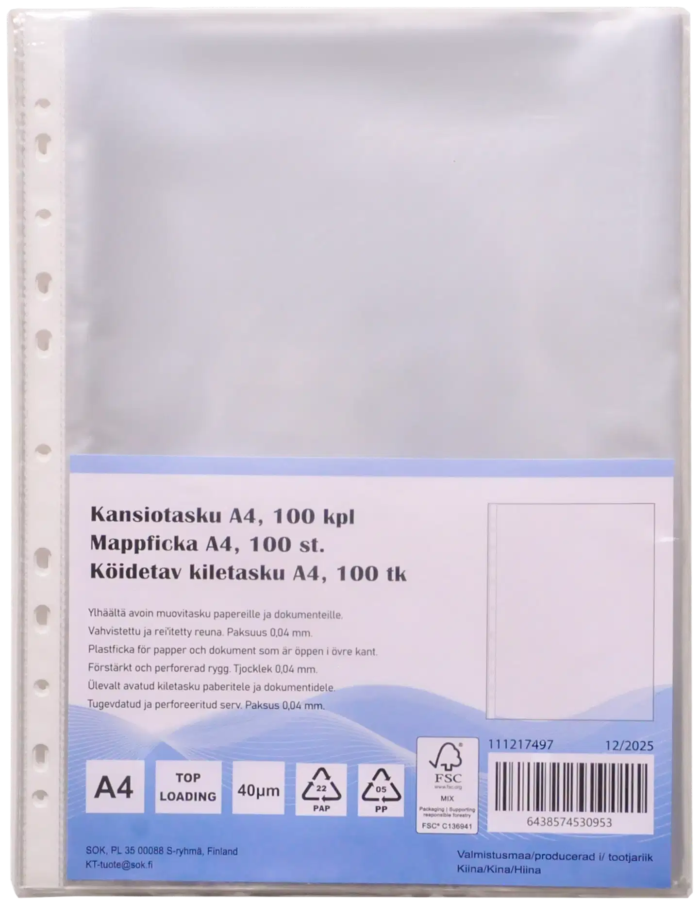 Kansiotasku A4 10 kpl - 3