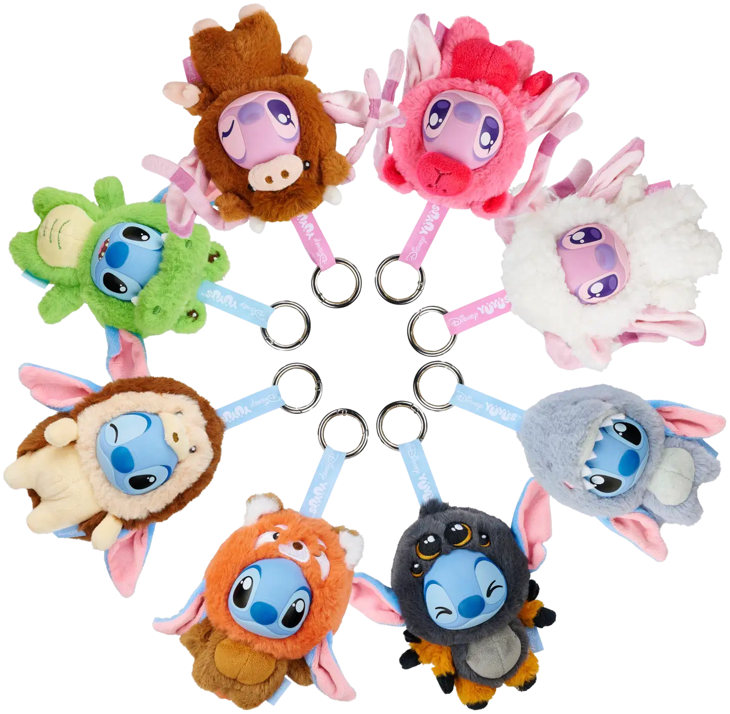 Simba Walt Disney YuYus Stitch tai Angel, maskottipehmo, 12 cm, laukkuun, reppuun tai avaimenperään - 4
