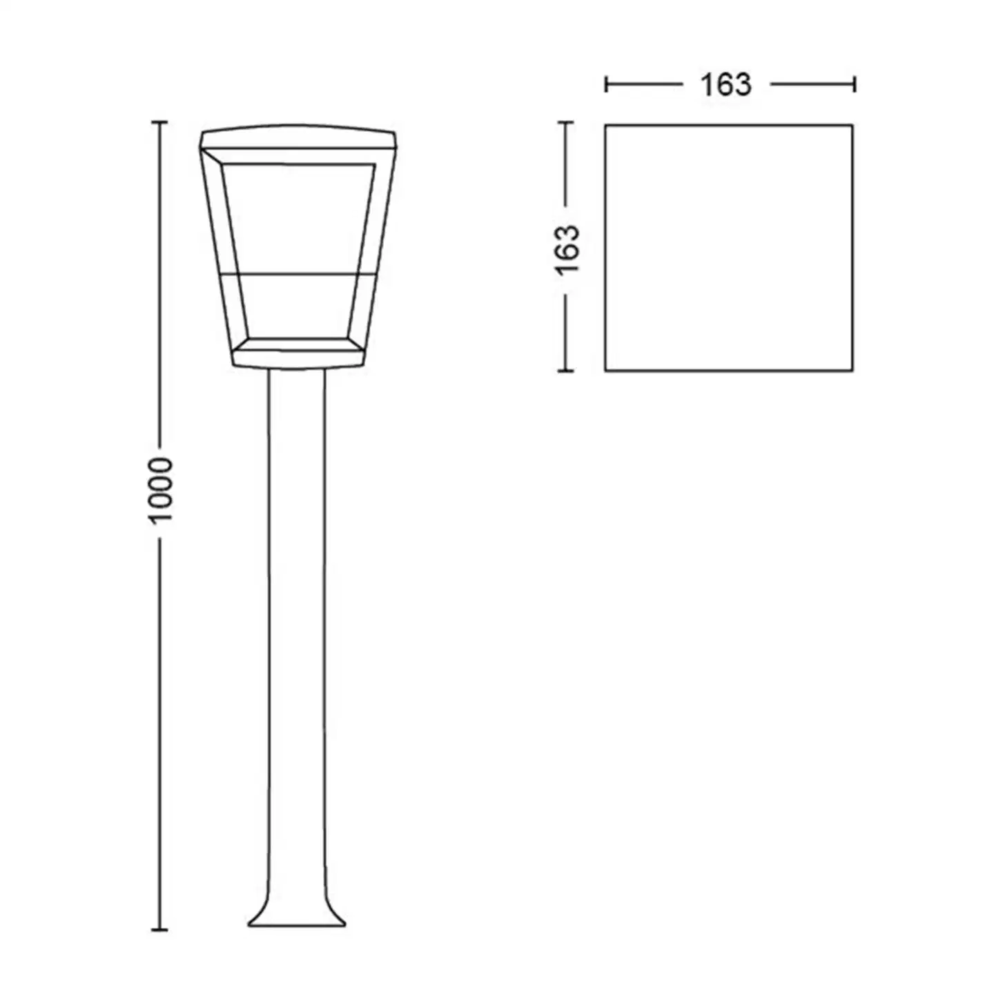 Philips Hue Econic -pylväsvalaisin ulkokäyttöön 15W 2000-6500K 1140LM säädettävä musta - 3
