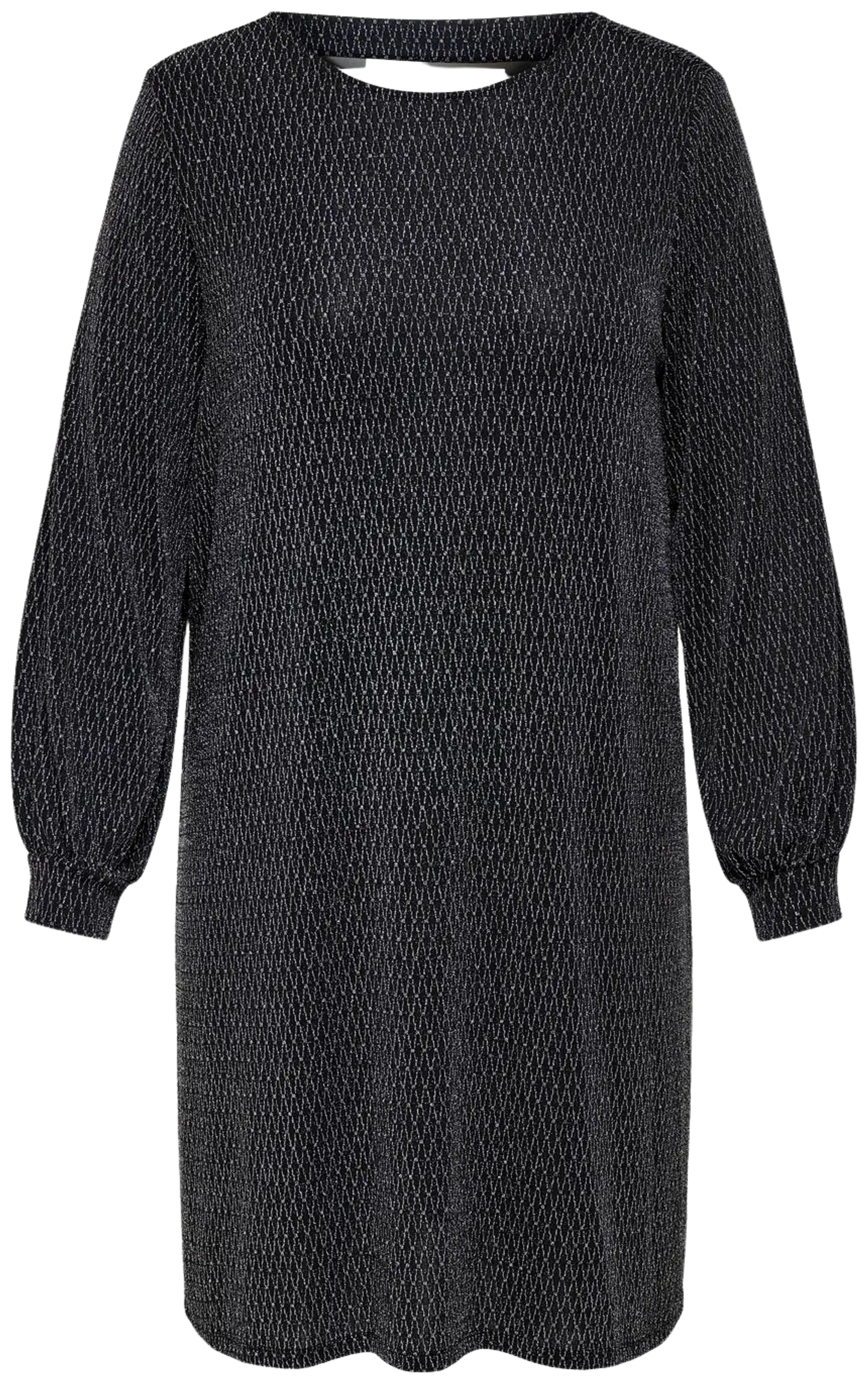ONLY CARMAKOMA naisten hopeakimalteinen glittermekko Carcarol - BLACK - 1