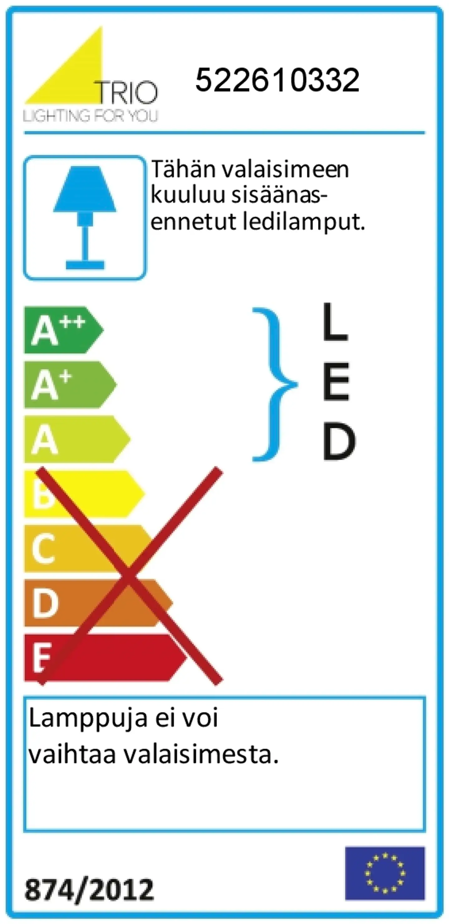 Trio LED-pöytävalaisin Rondo musta - 2