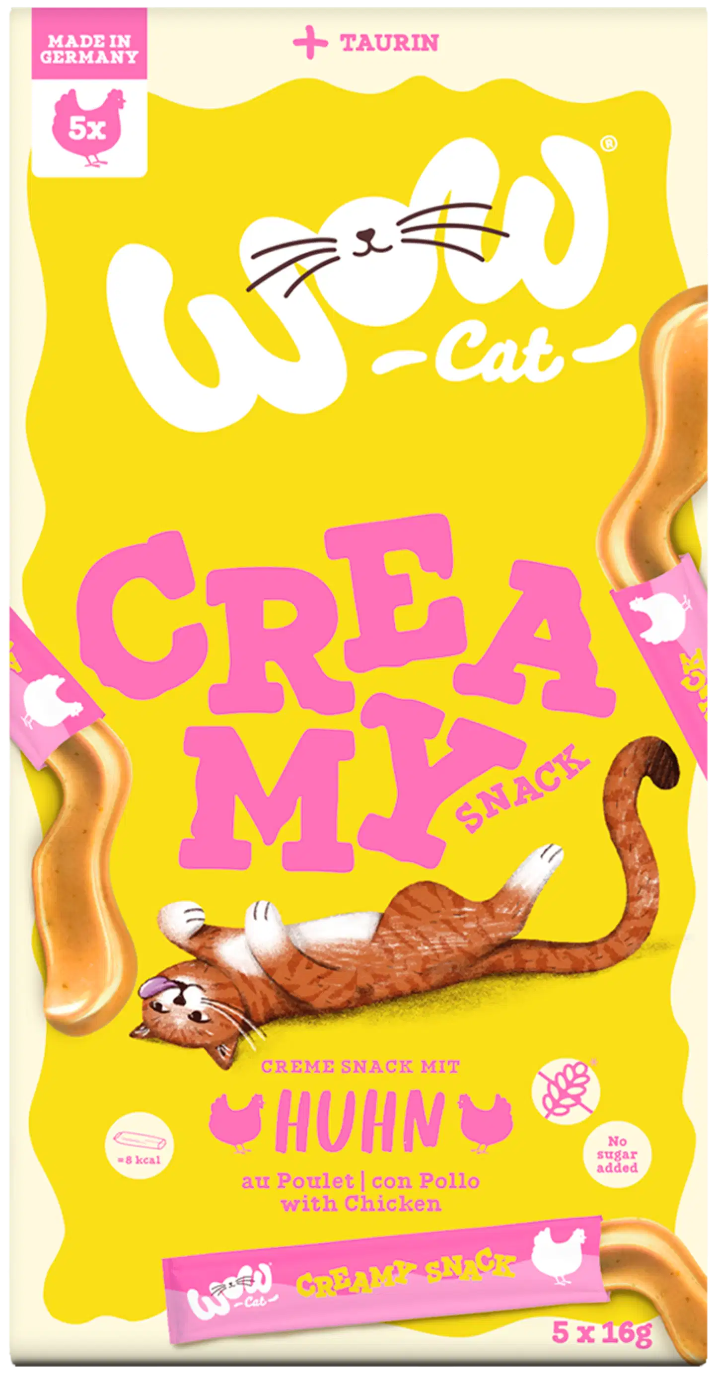 WOW CAT Creamy Snack kanalla 5 x 16 g
