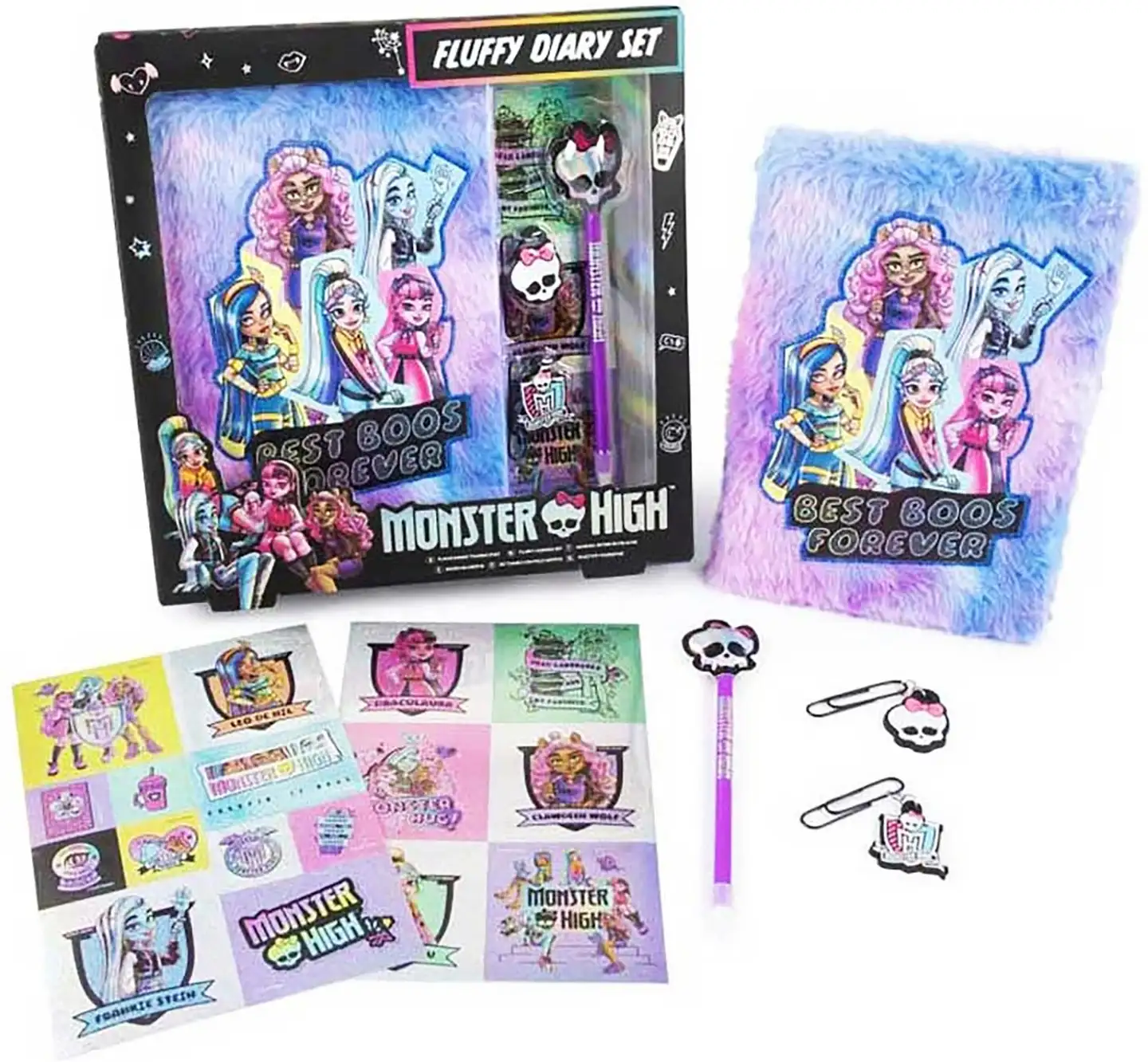 Monster High Fluffy päiväkirja setti