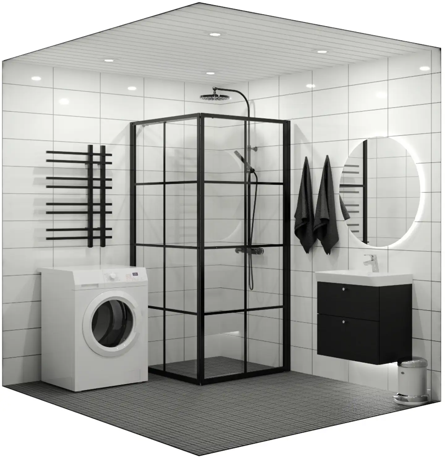 Seinälaatta Saana Dove white glossy - 3