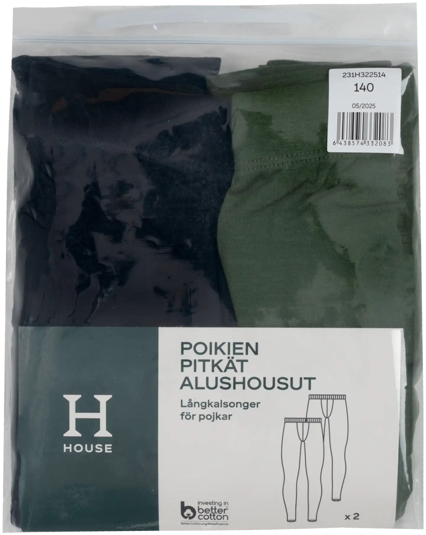 House lasten pitkät alushousut 231H322514 2-pack - Mulitcolor - 4