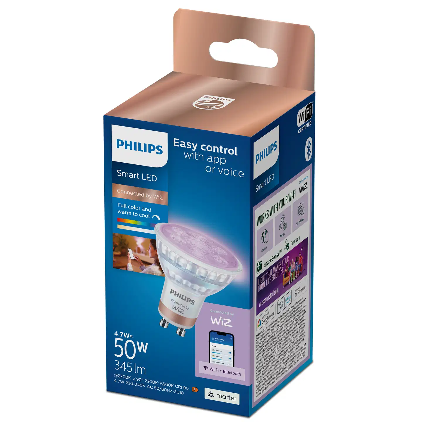 Philips Smart Lighting LED-filamenttilamppu 5W GU10 2200-6500K 400lmRGB - 2