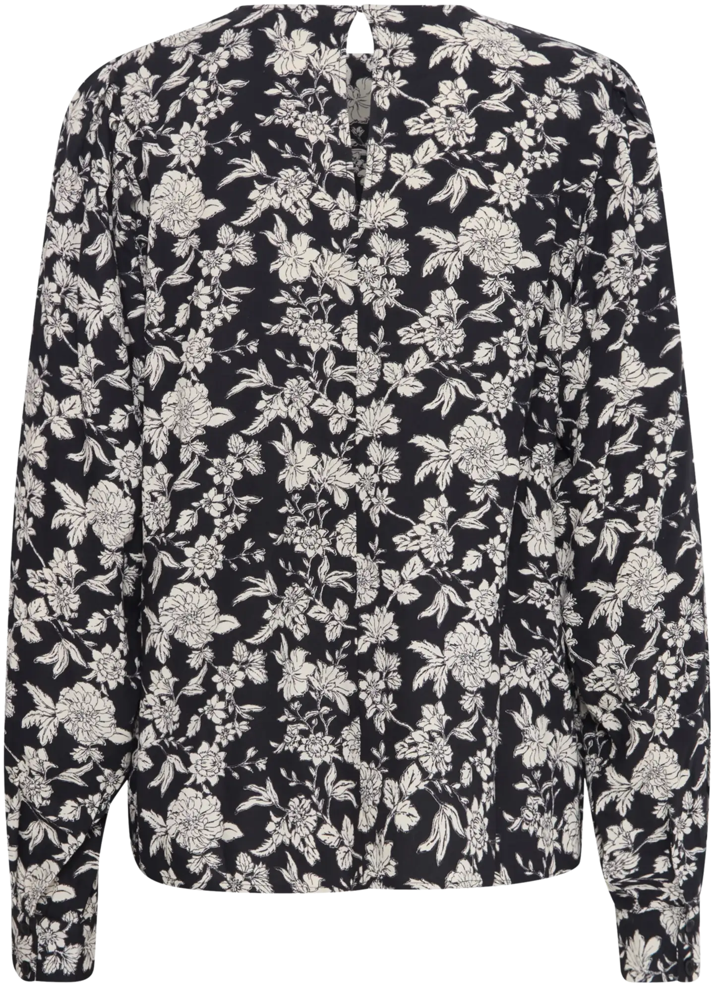 B.young naisten pusero Byjosa pleat - Black Birch Florals - 2