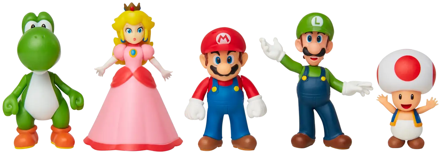 Nintendo hahmot 2.5" Mario & Friends 5-pack - 4