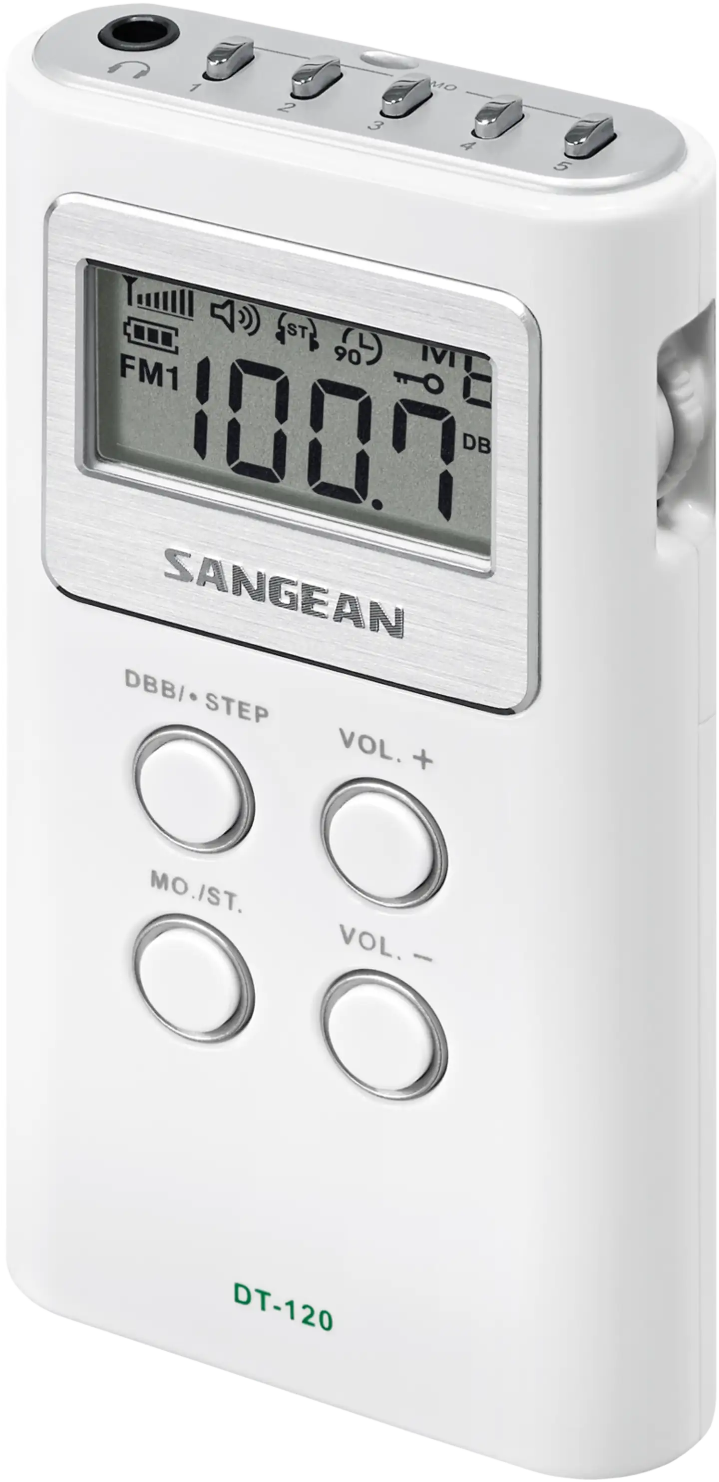 Sangean taskuradio DT-120 valkoinen - 1